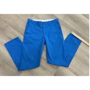 Calvin Klein Mens Slim Fit Casual Stretch Chino Pants Royal Blue 28x30 W28 L30